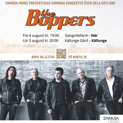 The Boppers live på Gotland 4-5 augusti